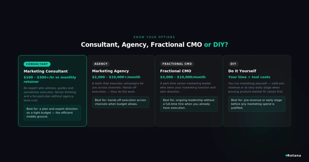small business marketing consultant options comparison